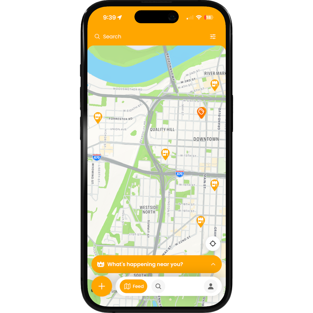 Whir map view showing nearby deals